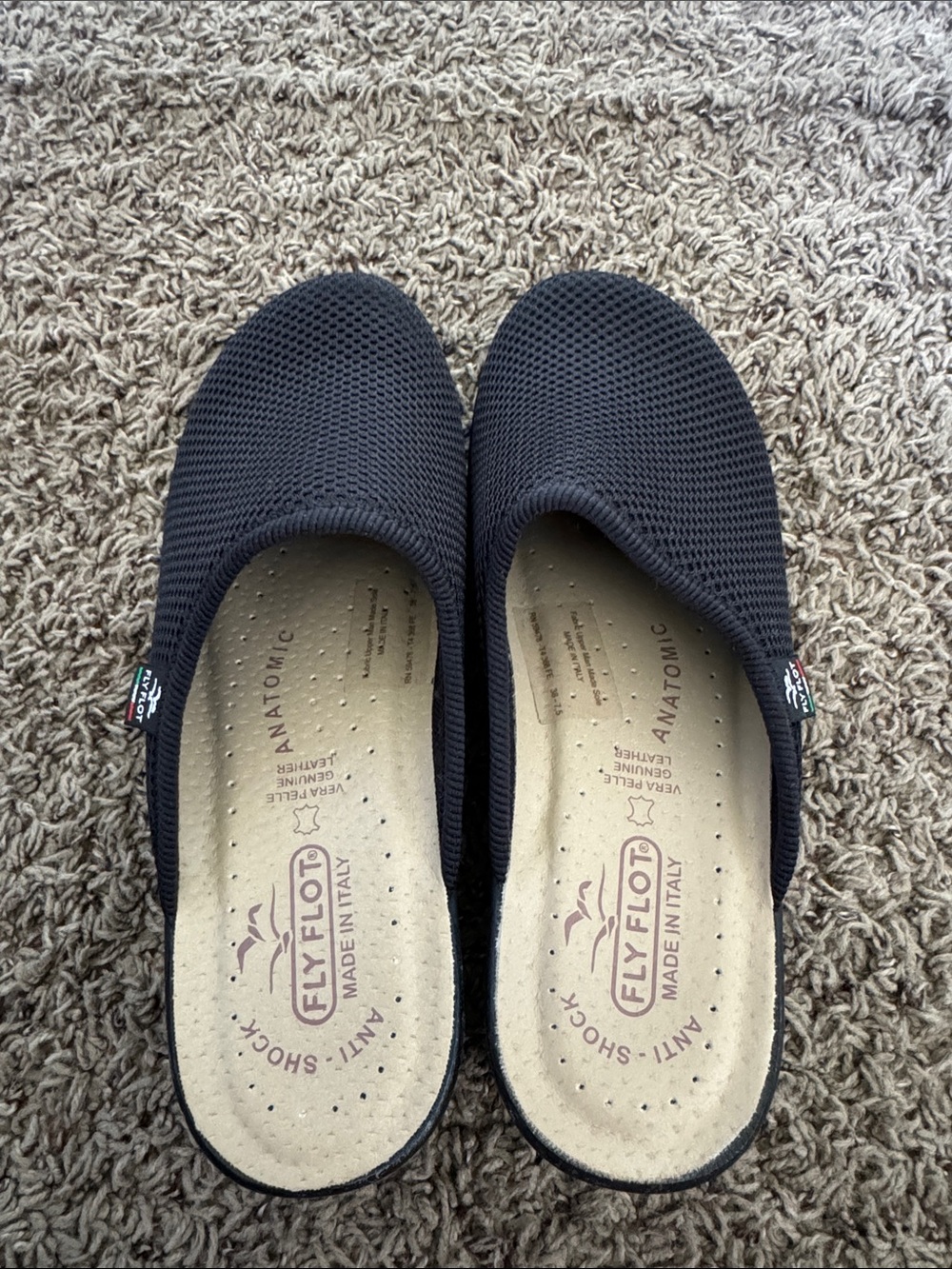 Fly Flot Women’s Black Slip-On Mule - Breathable Comfort